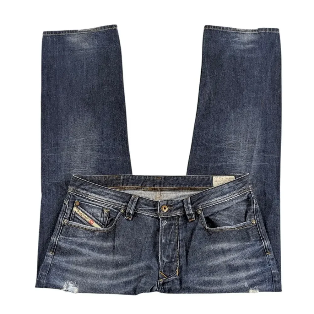 Diesel Larkee 0813Q Men’s Straight Leg Jeans Dark Wash Size 34    J1711